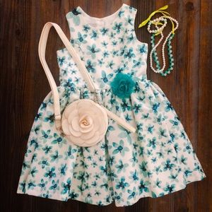 Pippa & Julie Floral Brocade Dress